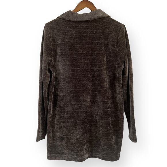 Soft Surroundings St. Germain Chenille Pullover Tunic Womens Medium Brown Taupe - Picture 6 of 8